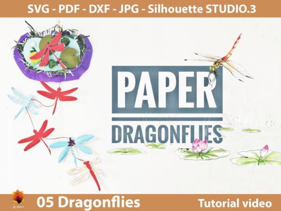 05 DIY Paper Dragonfly Templates: 3D SVG Shapes Review