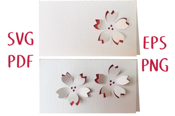 3D Cherry Blossom Place Card: A Designer’s Review of This 3D SVG Shapes Asset