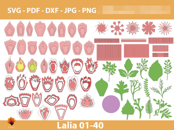 40 Laila Paper Flowers Templates: 3D SVG Review