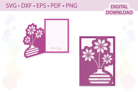 Bunch of Flowers Card Template: 3D SVG Shapes Review