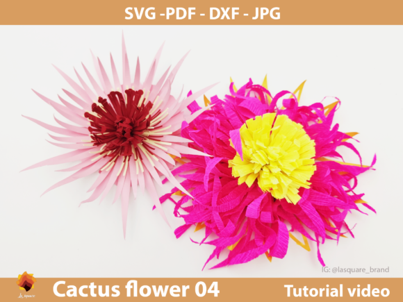CTF 04 Cactus Paper Flowers Template: A 3D SVG Review for Modern Branding