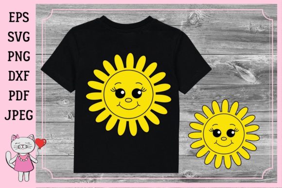 Cute Sun Clipart Graphics for T-Shirt Designs and Branding