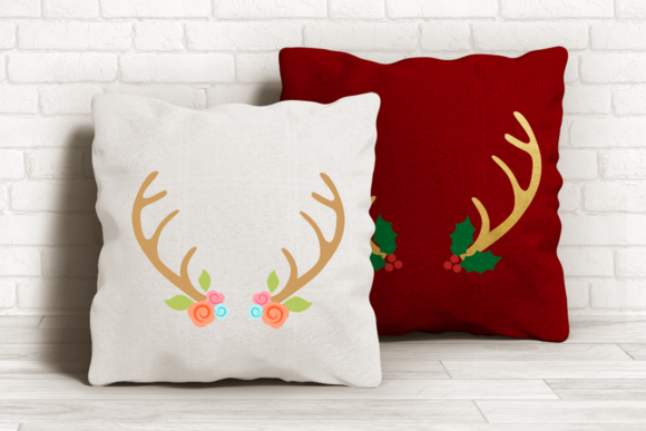 Decorated Antlers SVG Graphics for Crafts