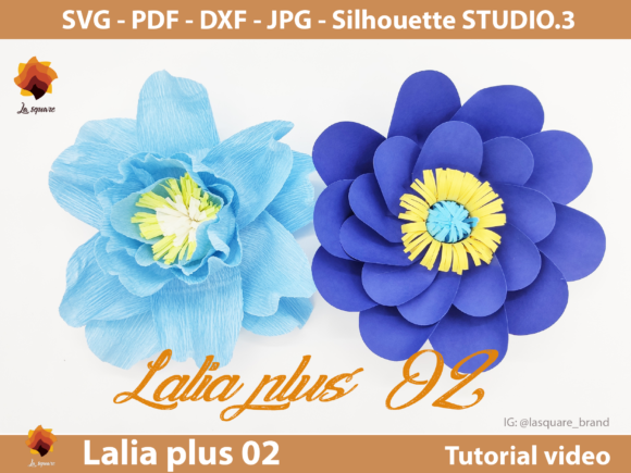 Lalia Paper Flowers Template: 3D SVG for Editorial Use