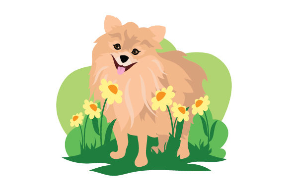 Pomeranian in Flowers: A Crafts and Dogs Design Asset Review