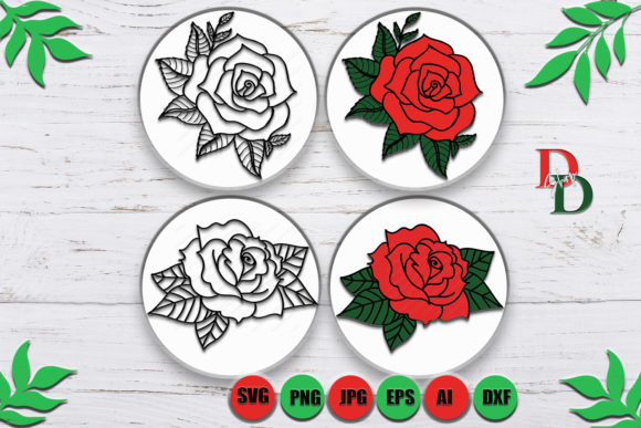 Rose Bundle Graphics for Crafts and Digital Products
