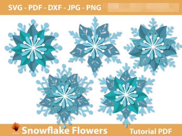 Snowflake Flowers Backdrop Template: 3D SVG Paper Flowers Review