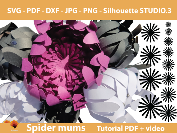 Spider Mums Paper Flower Template Review