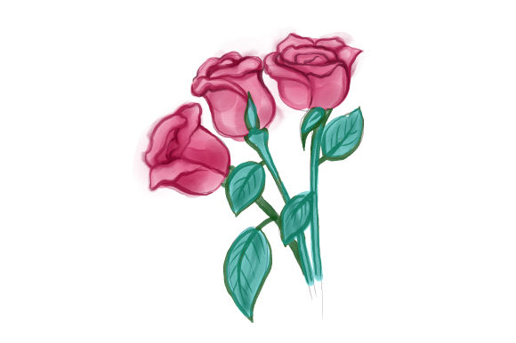 Watercolour Roses for Crafts and Nature-Themed Digital Products